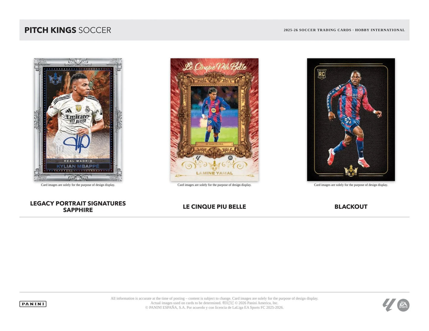 2025/26 Panini Pitch Kings Soccer Hobby International