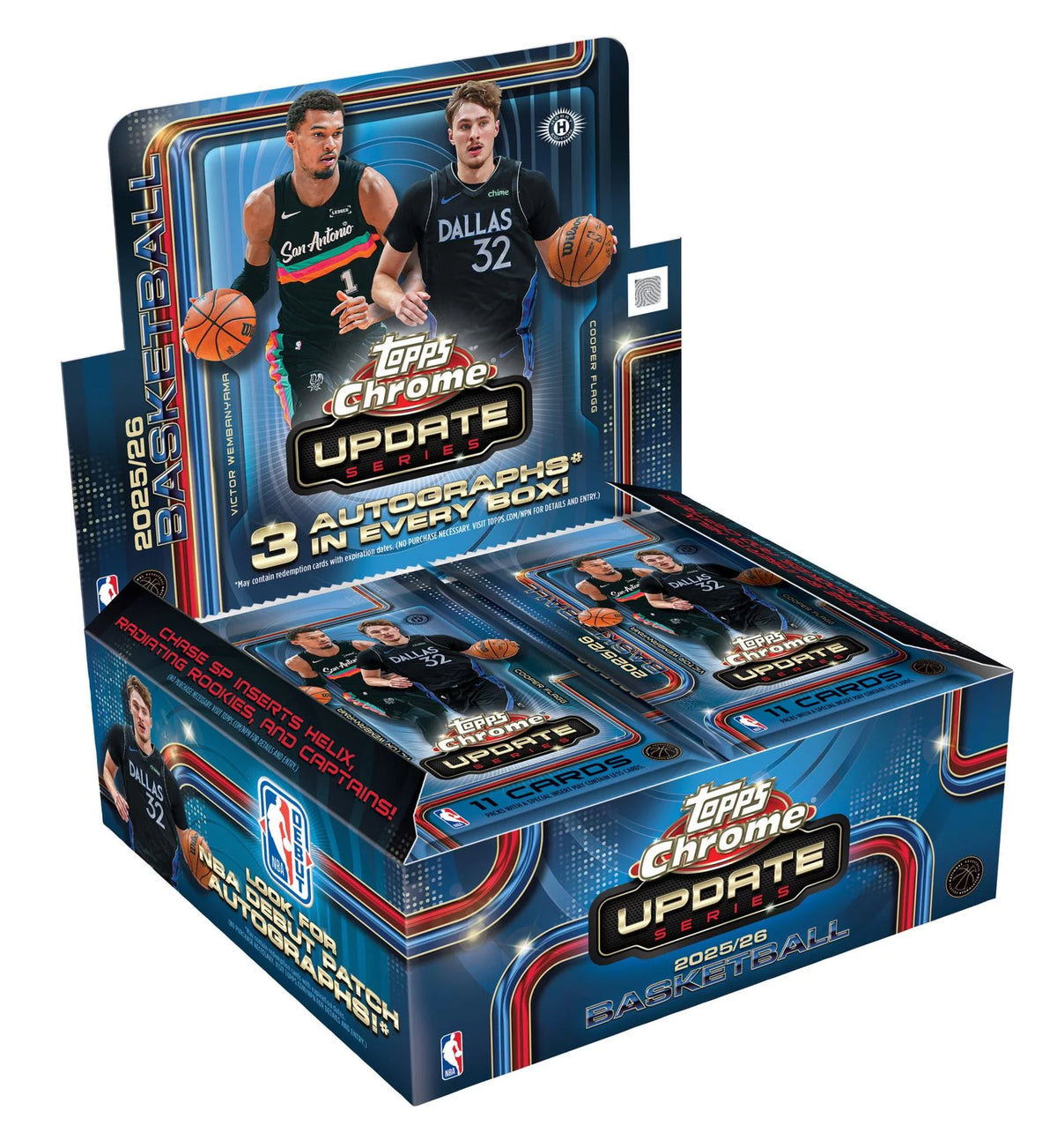 2025/26 Topps Chrome Update Series Basketball Hobby Jumbo