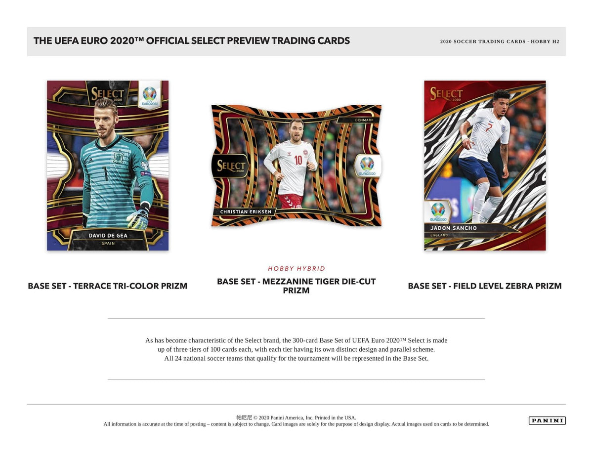 2019/20 Panini Select UEFA Euro Soccer H2 Hobby Hybrid – product image 6