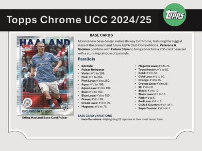 2024/25 Topps Chrome UEFA Club Competitions Soccer Hobby Jumbo – product image 6