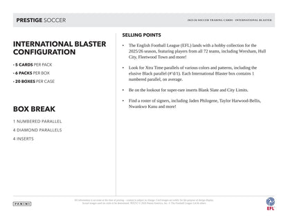 2025/26 Panini Prestige EFL Soccer International Blaster – product image 9