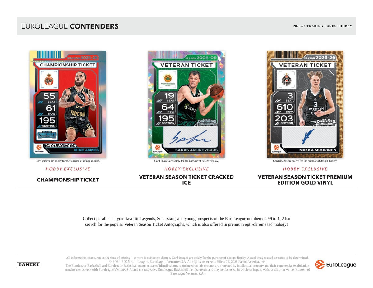 2025/26 Panini Contenders EuroLeague Basketball Hobby — image 8