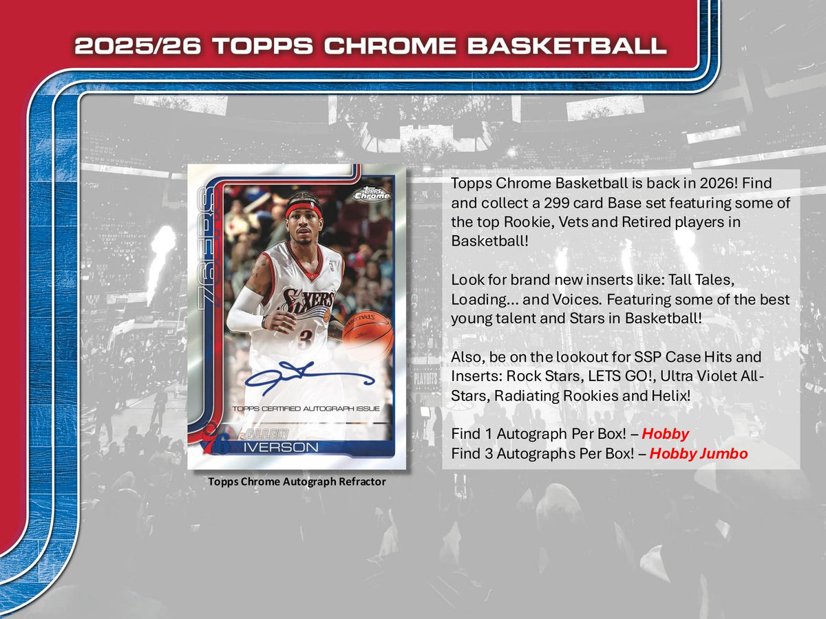 2025/26 Topps Chrome Basketball Hobby Jumbo — image 3